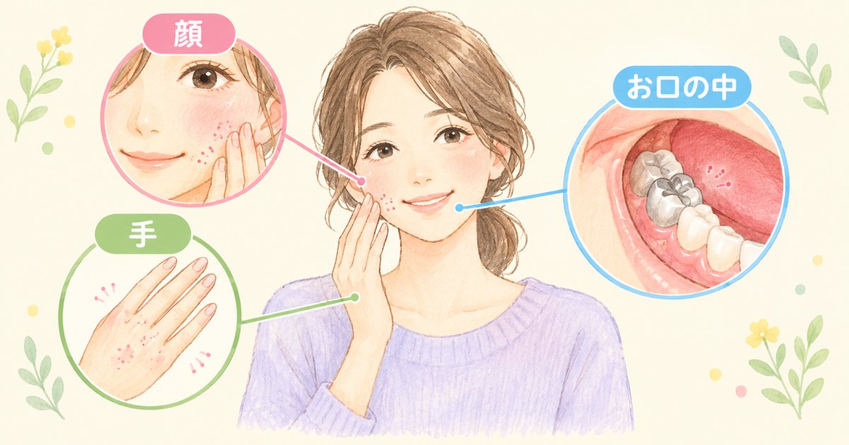 歯科金属アレルギーで肌荒れは起こる?症状と出る場所